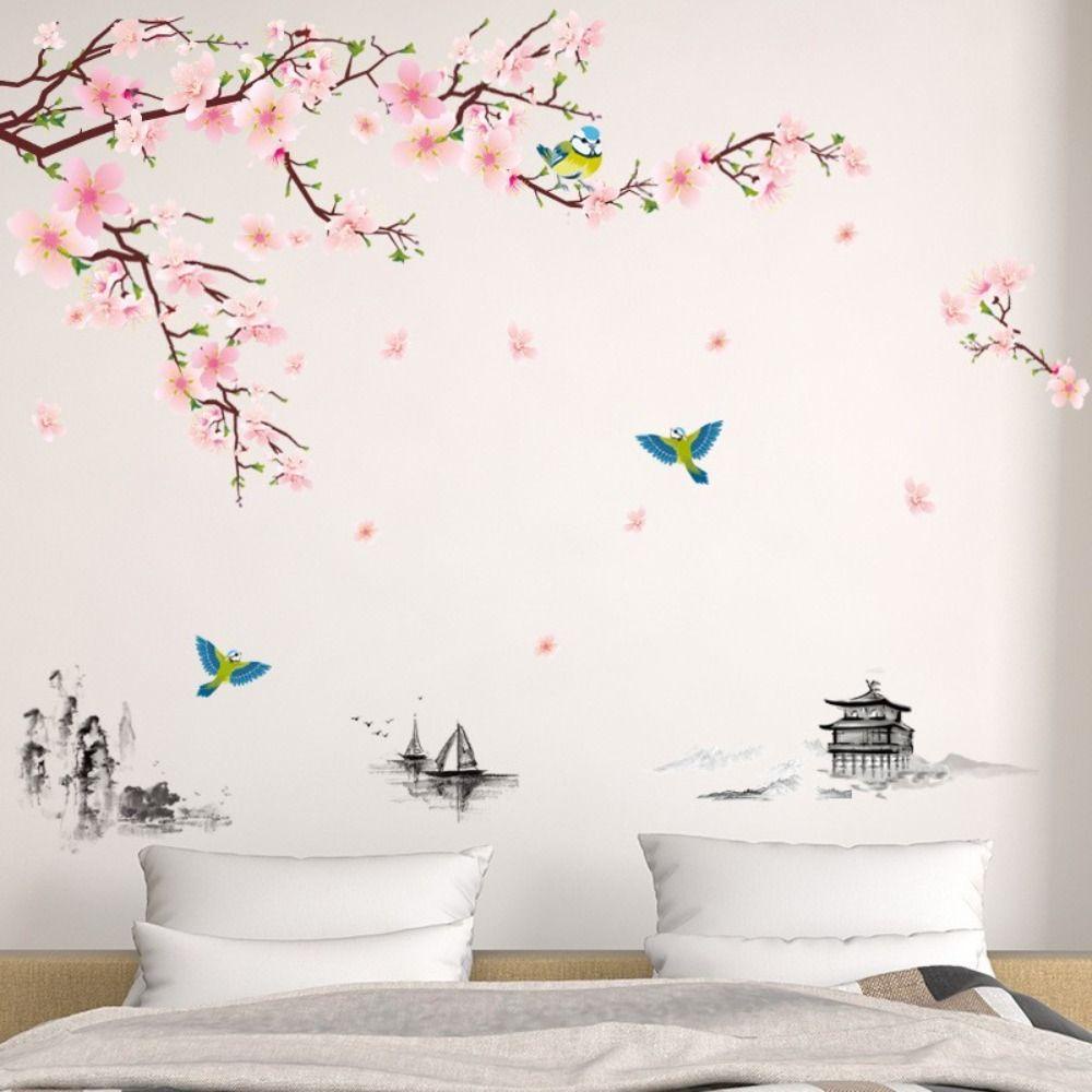 R-FLOWER Stiker Dinding Removable Kupas Dan Stik Untuk Ruang Tamu Wall Art Decals