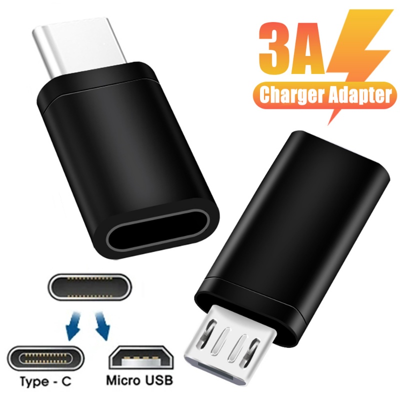 Adaptor Charger Handphone Kompatibel Untuk iPhone Female Ke Micro USB Tipe C Male Konektor Logam Sinkronisasi Data Charging Converter Phone Tablet Adapters