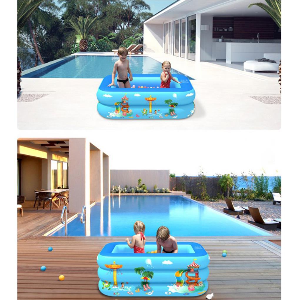 Kolam Renang Tiup Kolam Santai Tiup Persegi Untuk Bayi Anak Outdoor Taman Halaman Belakang Musim Panas Air Pesta
