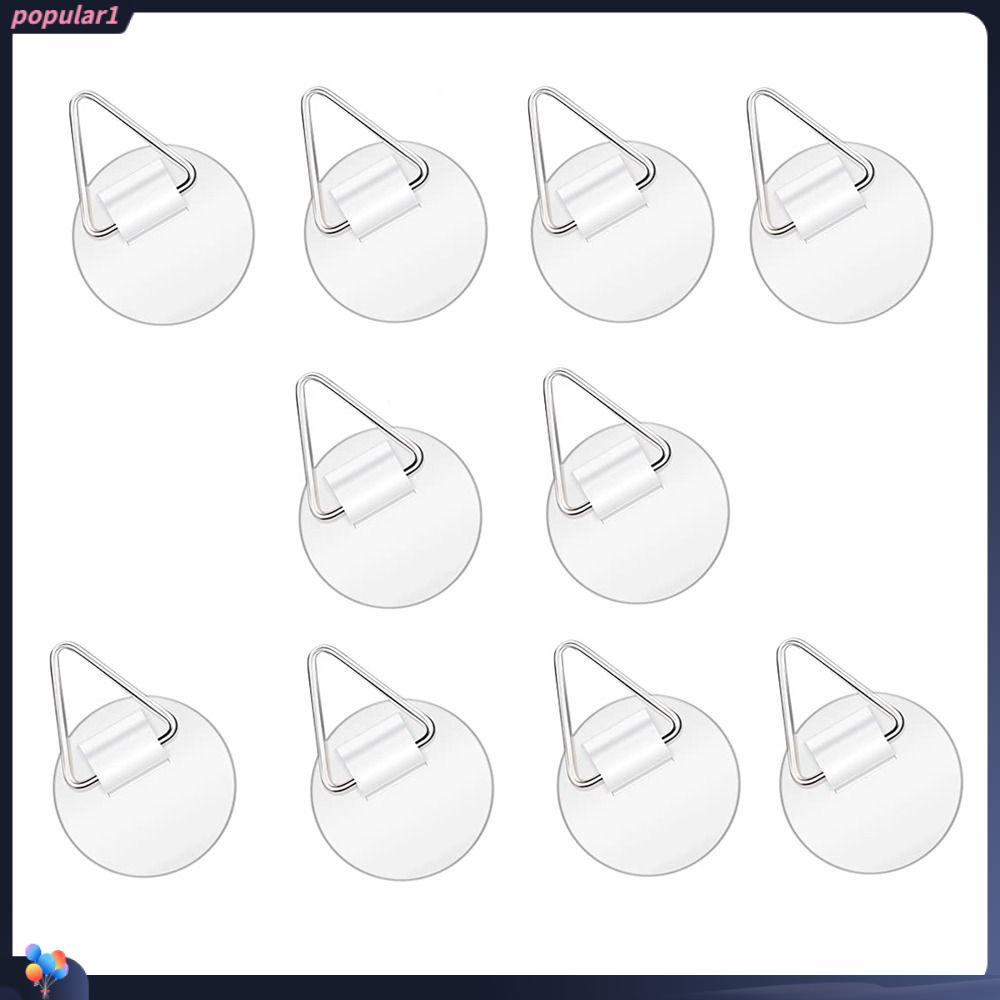Populer 10pcs Gantungan Piring Tanpa Paku Gantungan Gambar Perekat Vertical Invisible