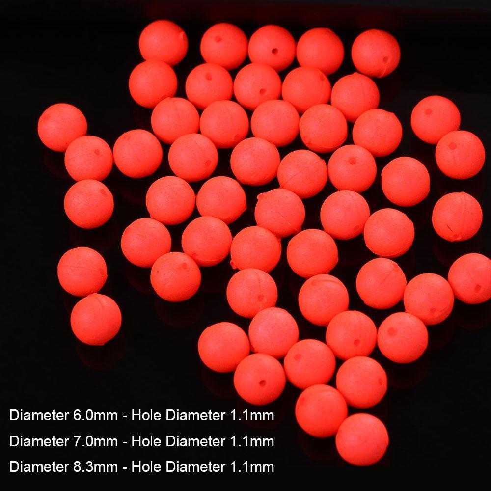 Quinton 50 Pcs Pelampung Pancing 50 Pcs Pecinta Pancing Pelampung Bobbers Neon Bobbers Indikator Pelampung Busa Bola Neon Drift Ball