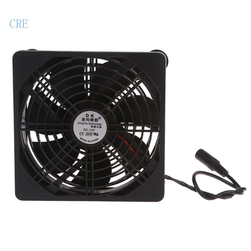 Cre 12cm DC12V Kipas Pendingin Untuk Router Wireless Komputer Cooler Fan5 5x2 1mm 2000RPM