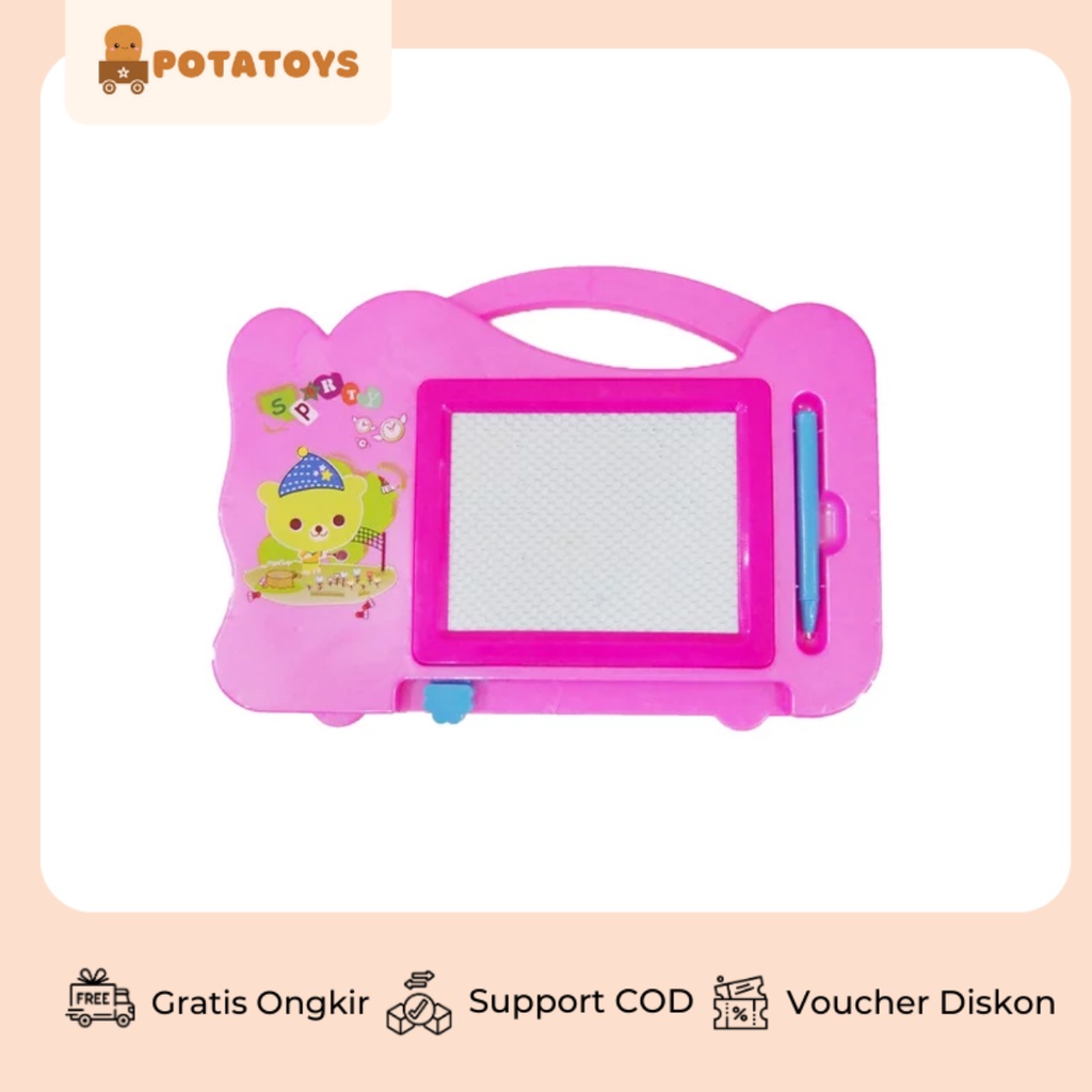 [ Potatoys ] Mainan Papan Tulis Magnetic / Mainan Papan Tulis Anak Bisa Dihapus / Magnetic Drawing Board