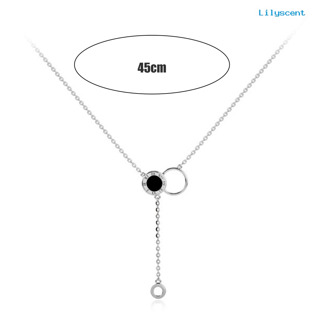 [LS]Pendant Kalung Geometris Cincin Liontin Temperamen Kesederhanaan Pengerjaan Halus Leher Dekorasi Hypoallergenic Minimalis Pesona Kalung Perhiasan Aksesori