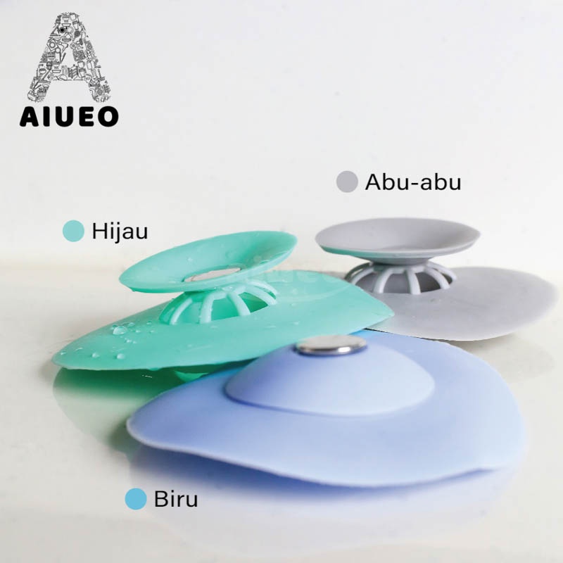 AIUEO | Saringan Wastafel Kitchen Sink Colander Silicone Drain Hair Catcher Flexible Drain Stopper Sink Strainer Plug