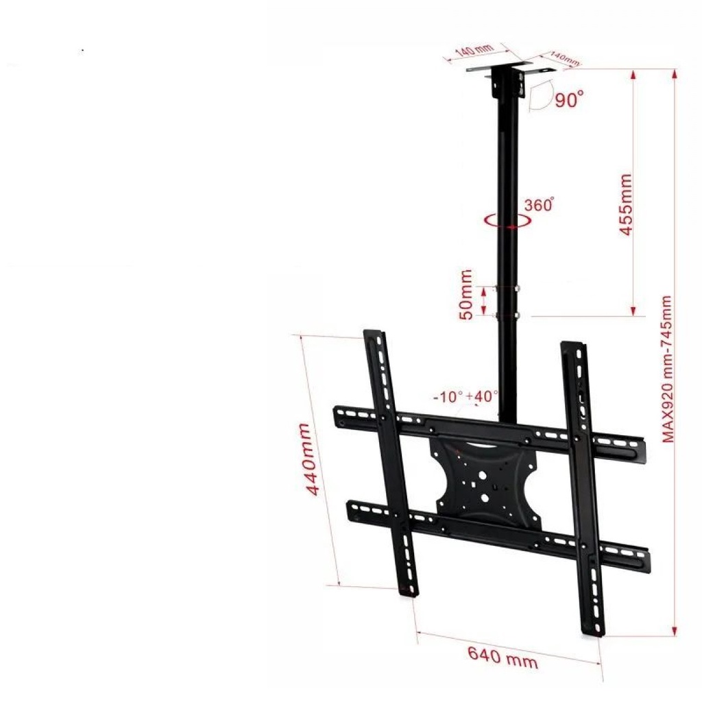 Bracket TV Universal 360 Rotating Hanger Adjustable Angle 32-65 Inch