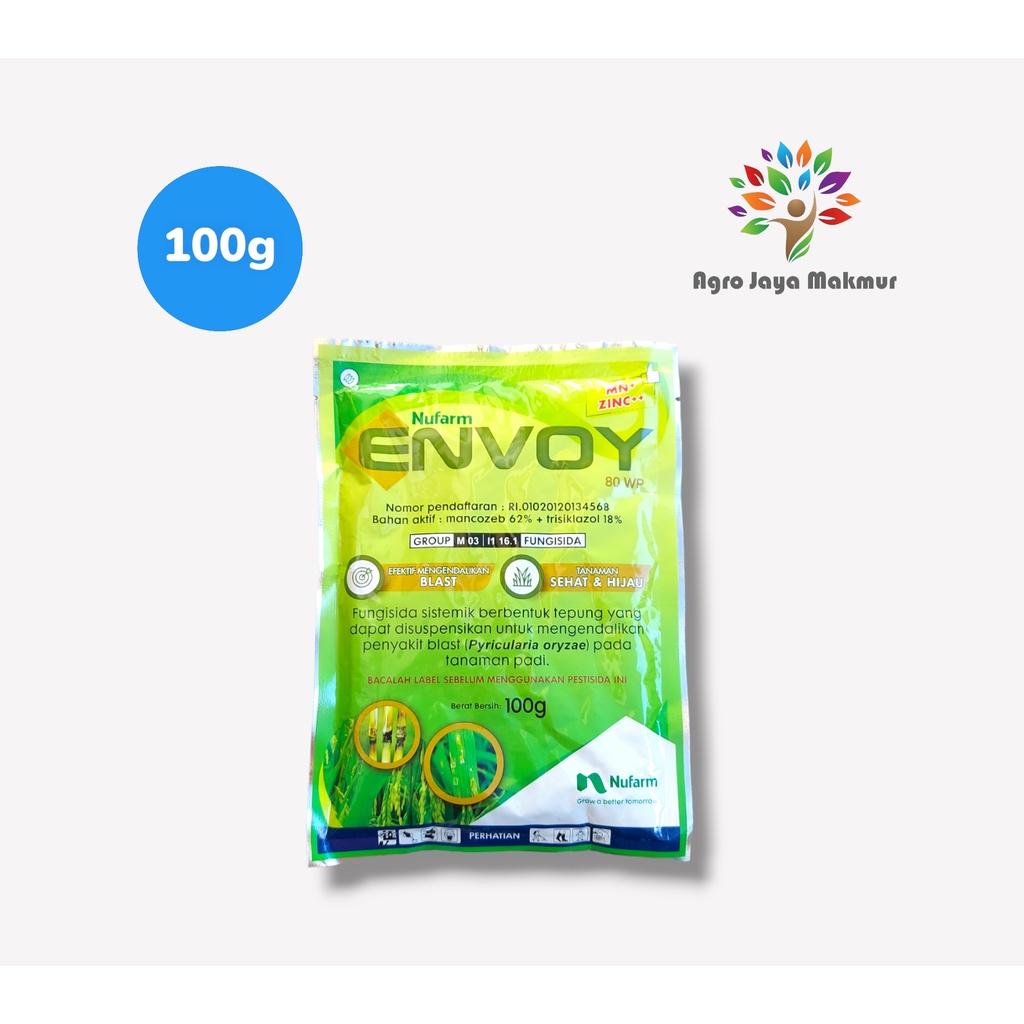 NUFARM ENVOY 80WP ISI 100 GRAM FUNGISIDA SISTEMIK +MN +ZINC anti penyakit blast pada tanaman  penghi