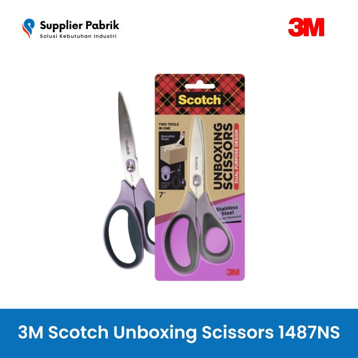 

3M Scotch Unboxing Scissors 1487NS / 1 Pc / Purple 7 inch