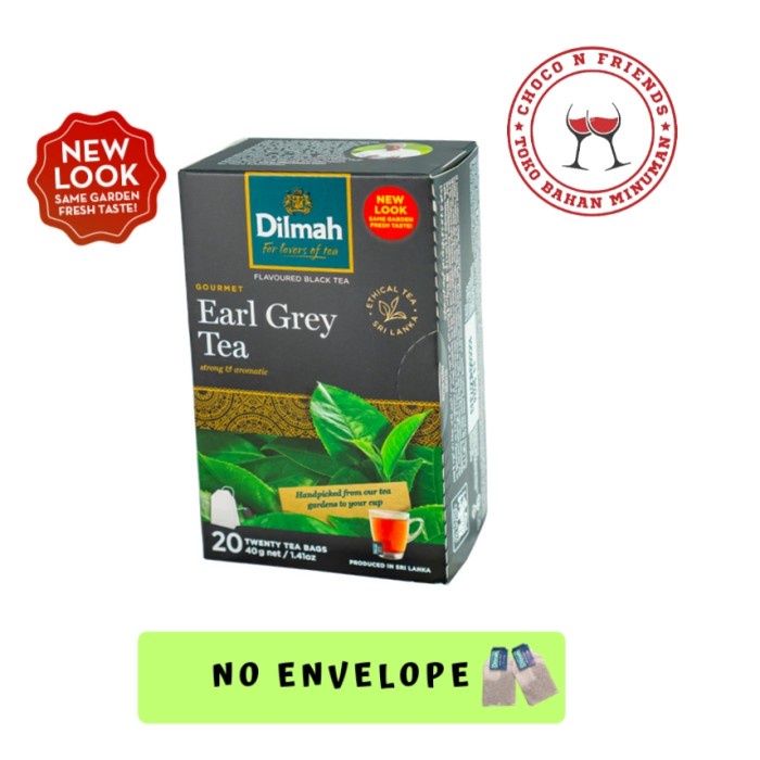 

New Arrival Teh Dilmah No Envelope 20 sachet Earlgrey