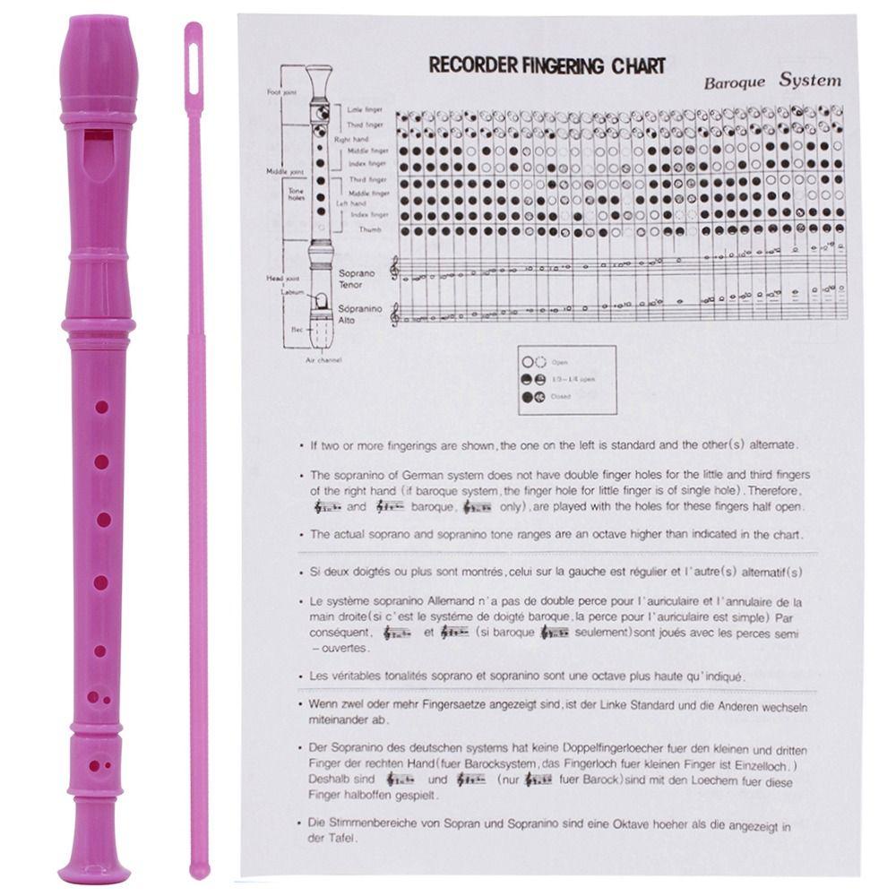 【 ELEGANT 】 Suling Panjang Profesional Treble Recorder Clarinet Delapan Lubang Hadiah Untuk Teman Dengan Batang Pembersih Irish Whistle Flute Recorder Flute