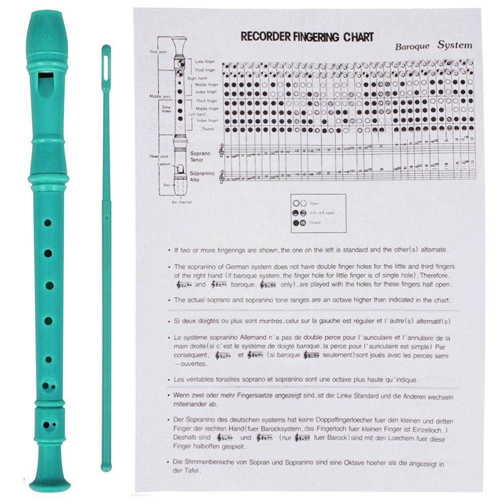 【 ELEGANT 】 Suling Panjang Profesional Treble Recorder Clarinet Delapan Lubang Hadiah Untuk Teman Dengan Batang Pembersih Irish Whistle Flute Recorder Flute