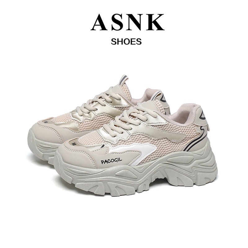 GROSIR][COD] SEVEN_DAY SEPATU SNEAKERS WANITA KOREA IMPORT SPORT SHOES  H-906 KREM