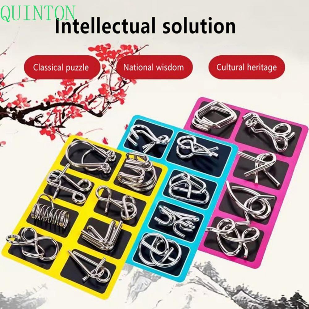 Quinton 3d Montessori Puzzle Mainan Untuk Anak Diy Hadiah Pribadi Cognition Games Fun Unlock Mainan 3d Puzzle Kawat IQ Mind Mainan Perkembangan