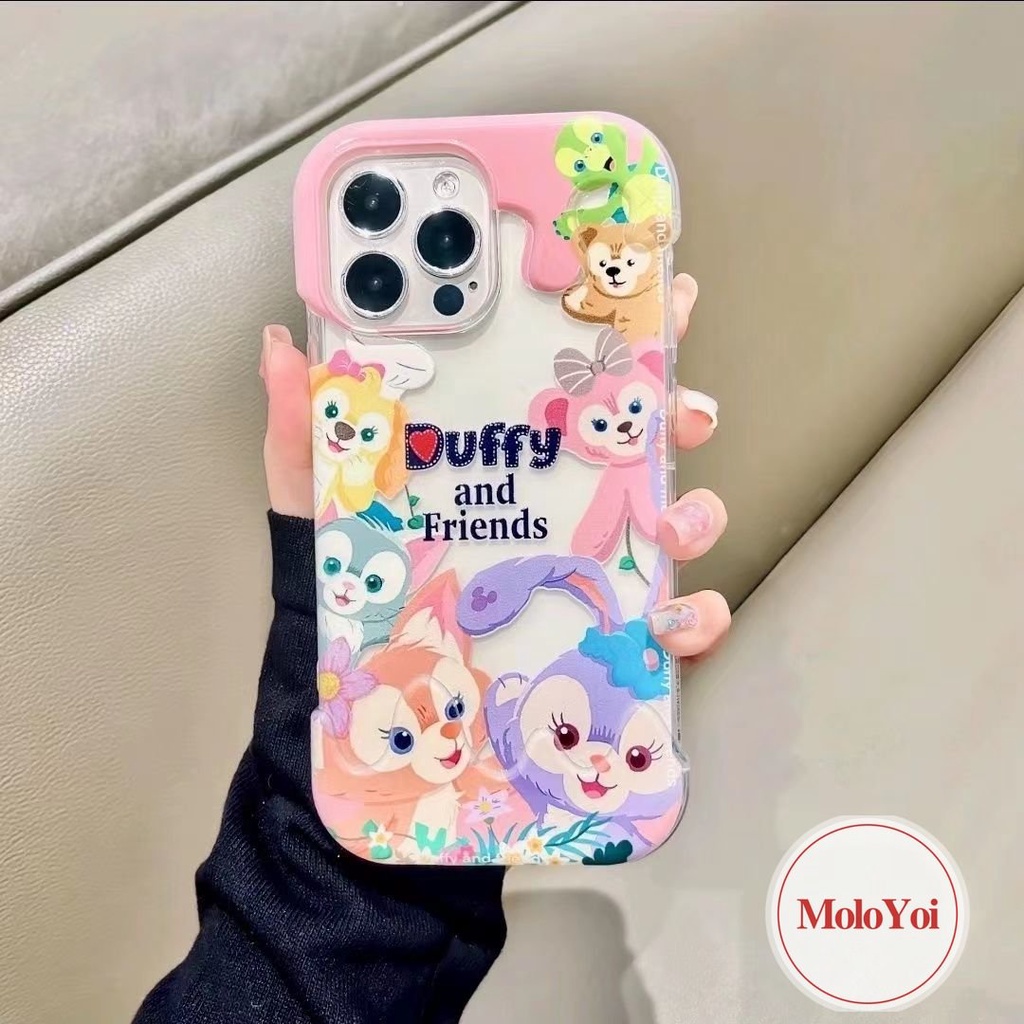 IPHONE Kartun Lucu Disney Toy Story Manyo Bear Kreatif Candy Case Kompatibel Untuk Iphone11 14 13 12 Pro Max8 7 Plus XR XS X Max 7Plus Lovely StellaLou 3D Ice Cream Soft Cover