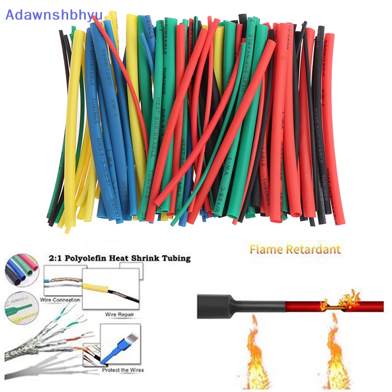 Adhyu 100pc /set Heat Shrink Tube Isolasi Coag Polyolefin Shrink Aneka Tube ID