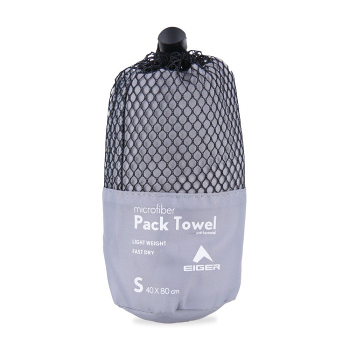 EIGER Original PACK TOWEL GREY M HANDUK KECIL adventure ANTI BAKTERI