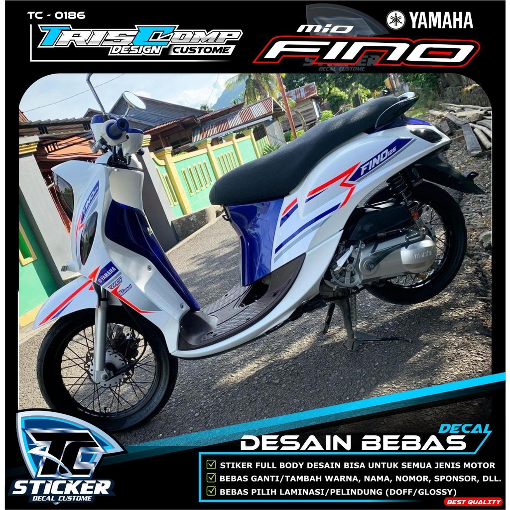 Sticker Custom Decal Fino 125 Full Body Bisa Request - Stiker Motor Fino 125 Full Body - Striping Mo