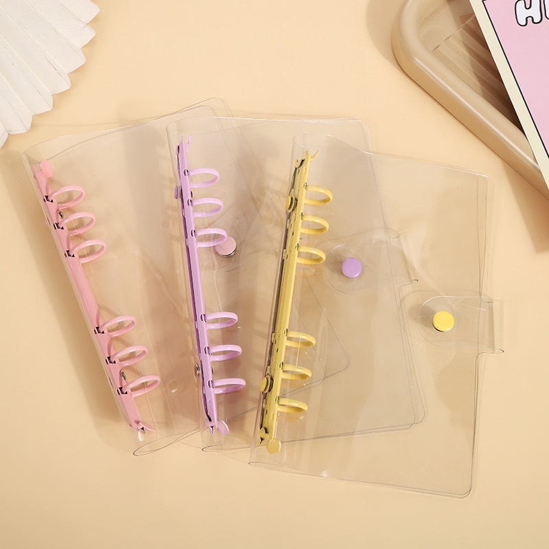 

RB SHINSDAY A5 A6 Binder Transparan Bening Ring Warna Warni 6 Ring Aesthetic