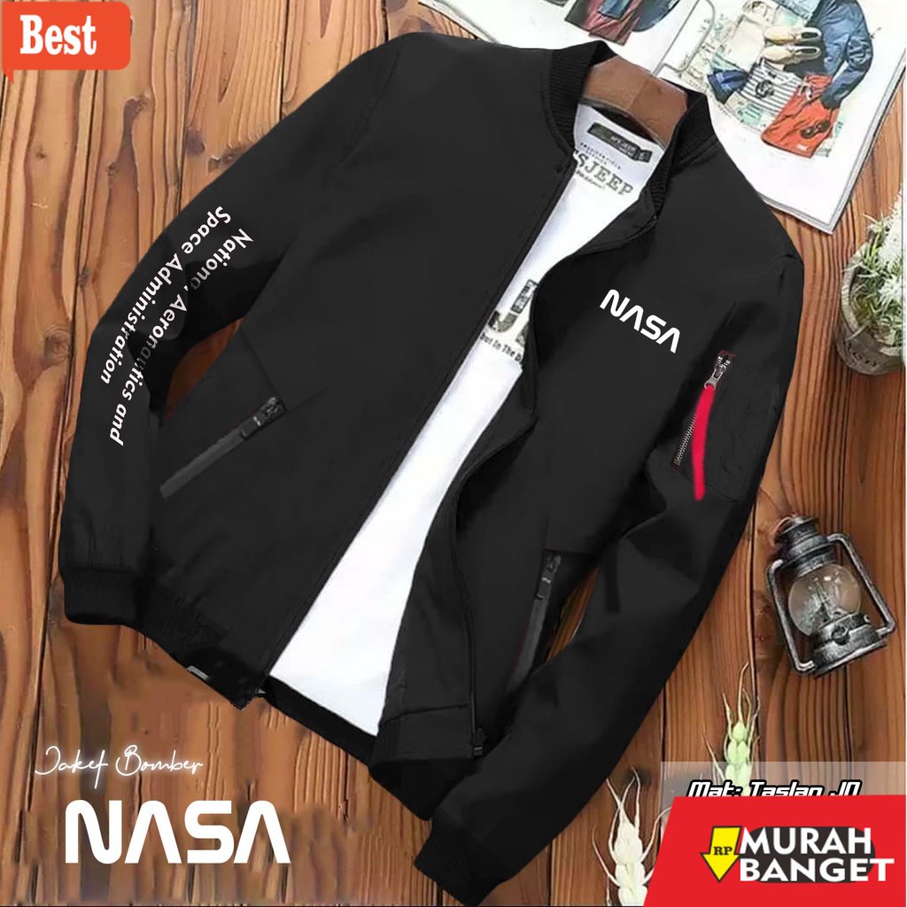 Jaket parasut pria terbaru- JAKET BOMBER NASA / JAKET BOMBER / BOMBER BORDIR / JAKET MOTOR / JAKET B