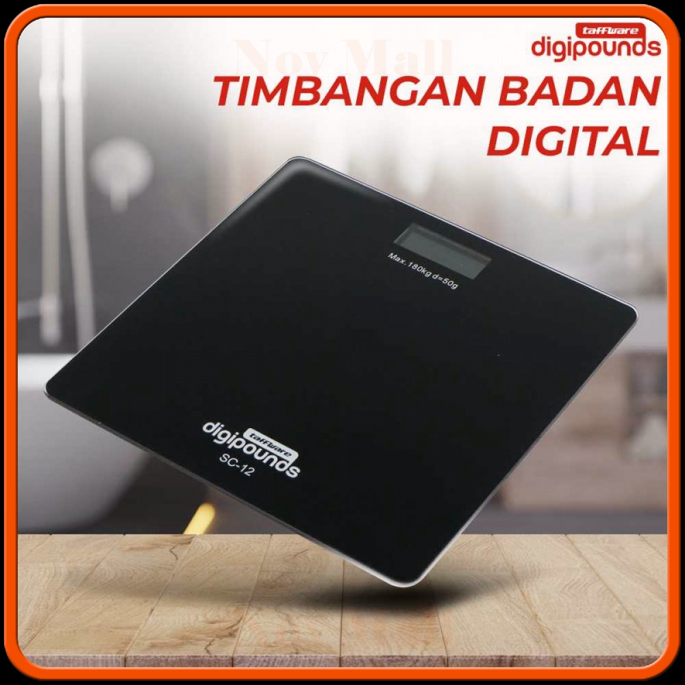 Taffware Digipounds Timbangan Badan Digital Temperature Battery TB582