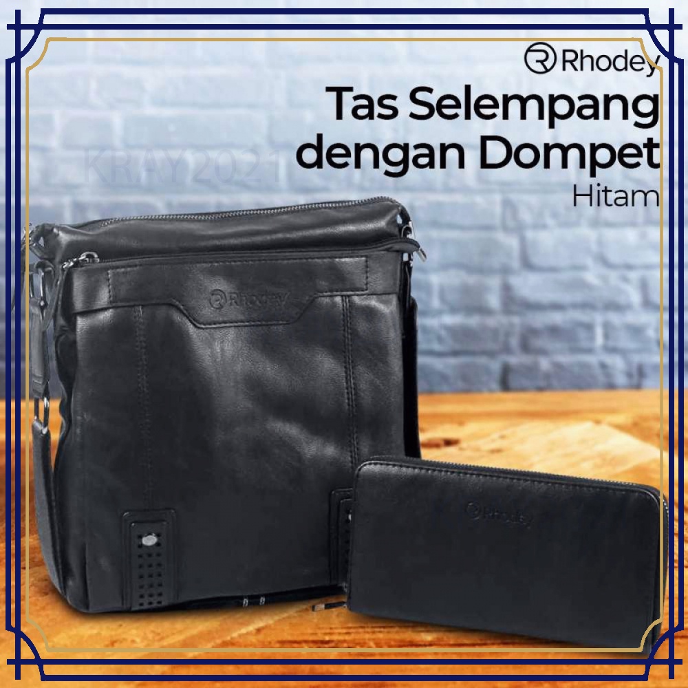 Tas Selempang Messenger Crossbody Pria dengan Dompet - 15036