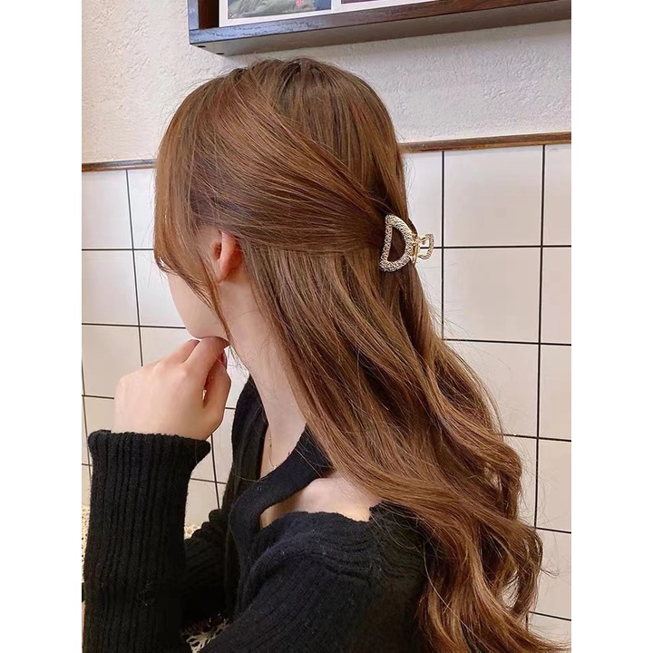 F67 INS Korean Diamond Dazzling Acrylic Hair Claw Clip girl Women Fashion  Hairpin Import