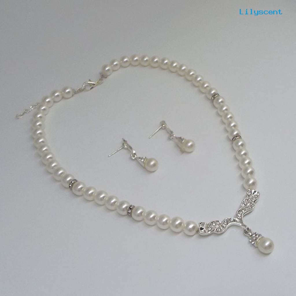 [LS] Set Perhiasan Ringan Bentuk Unik Bahan Alloy Set Kalung Anting Unik Untuk Pesta