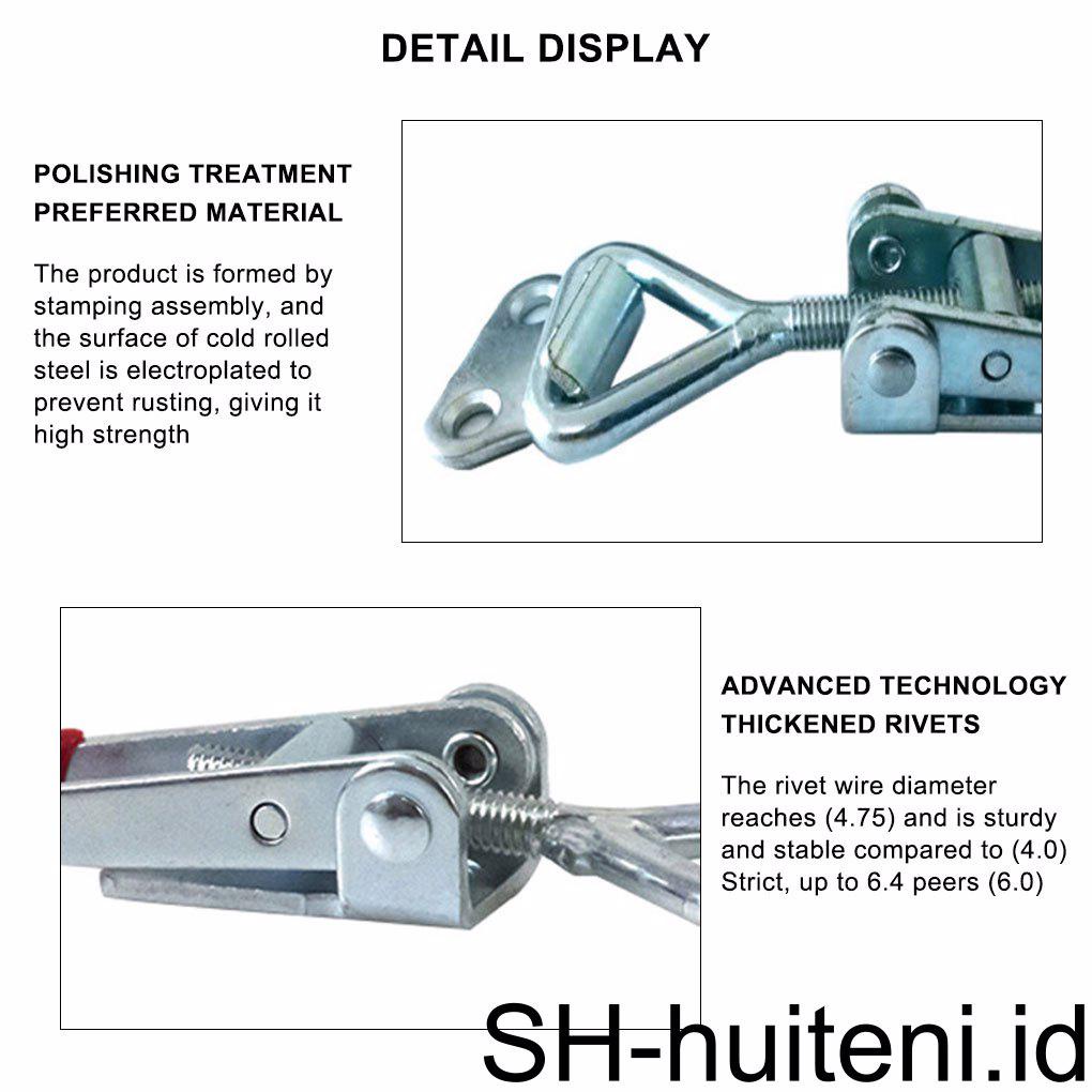 8x Toggle Clamp Latch Pengait Kait Pengait Pengait Kotak Instalasi Praktis Tutup Shockproof Solidness Perlengkapan Rumah Alat Hardware