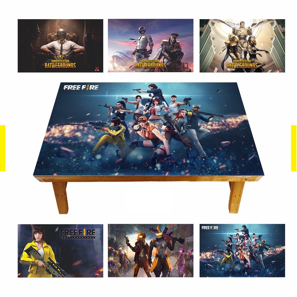 MEJA BELAJAR ANAK PUBG FREE FIRE KARAKTER LIPAT