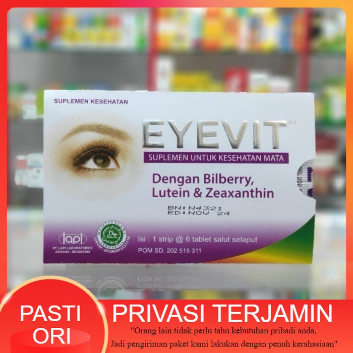 eyevit vitamin mata strip isi 6 tablet / obat mata eye vit