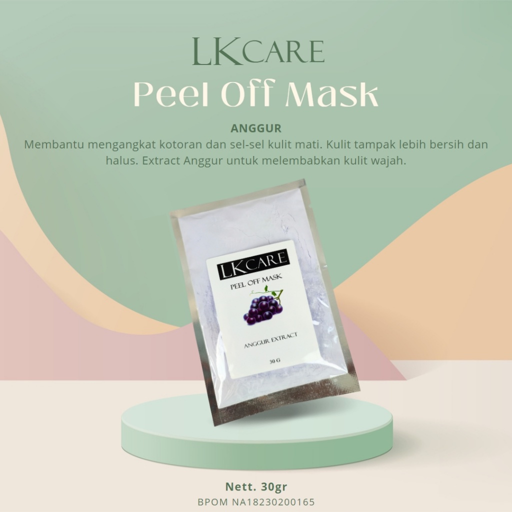 LKCare Peel Off Mask 30gr BPOM by Membuat wajah Lebih Halus dan Cerah sebagai anti Oksidan dan Anti Penuaan Dini