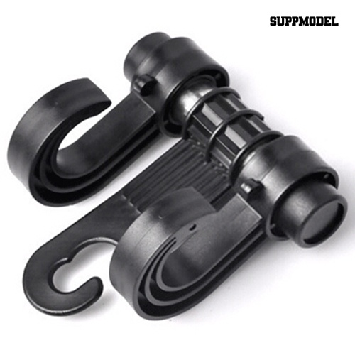 [SM] Car Back Seat Head Rest Double Hooks Shopping Bag Organizer Holder Gantungan