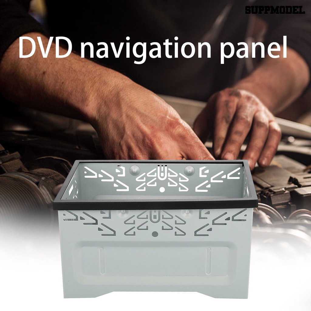 [SM]1 Set Panel Bracket Navigasi DVD Profesional Metal Universal 2DIN Double Ingot Rangka Besi Aksesoris Otomatis