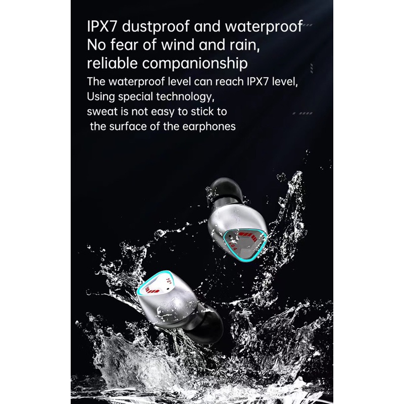 TWS M45 ROBOTIC Bluetooth earphone 5.3 gaming headset bluetooth bass super stereo earphone TWS
