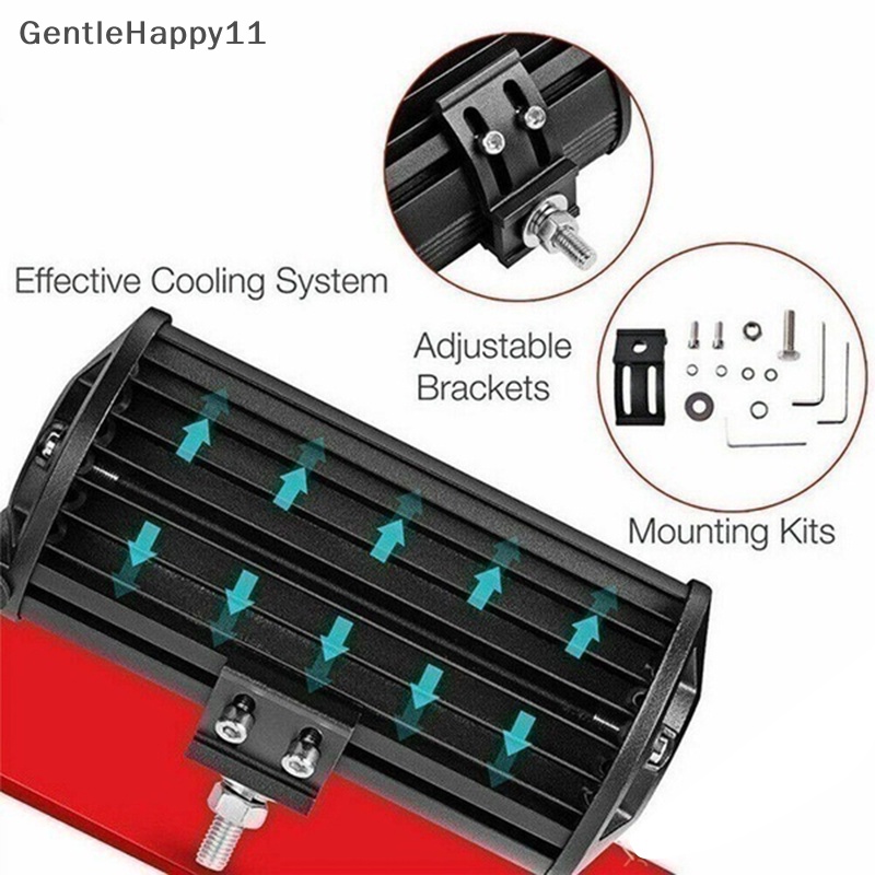 Gentlehappy 120W 7 ''Lampu Kerja LED Mobil Bar Spot Flood Beams Combo Untuk Off-road SUV Truck id