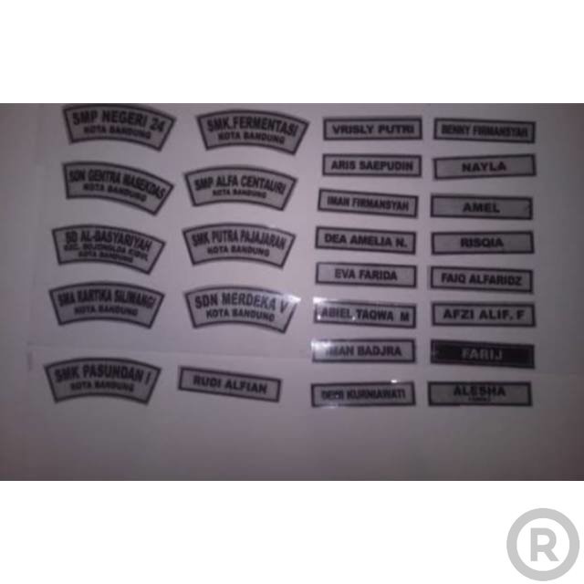Bordir Jasa bordir /terima jasa bordir nama bet sekolah /logo pt/emblem logo dll Bordir Nama Customb