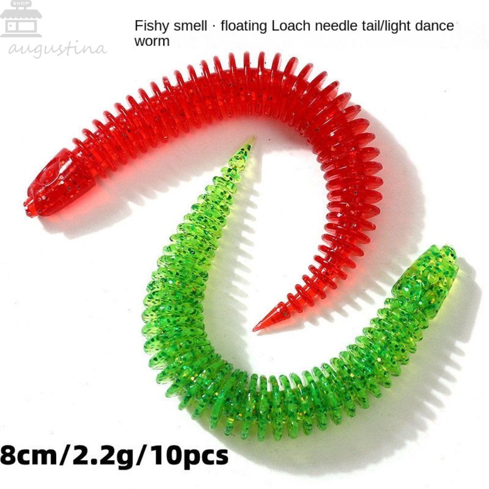 AUGUSTINA Agustina Smile Umpan Pancing Fishing Tackle Shiner Soft Fishing Soft Lures Wobbler Set Umpan Buatan Amis Silikon Memancing Umpan Pancing Umpan Silikon