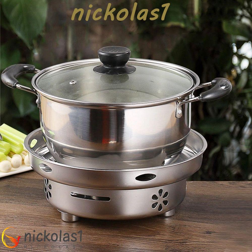 NICKOLAS1 Hot Pot Pemanas Alkohol Tahan Angin Padat Cairan Alkohol Backpacking Perjalanan Luar Ruangan Dapur Gadget Pesta Camping Spirit Cooker