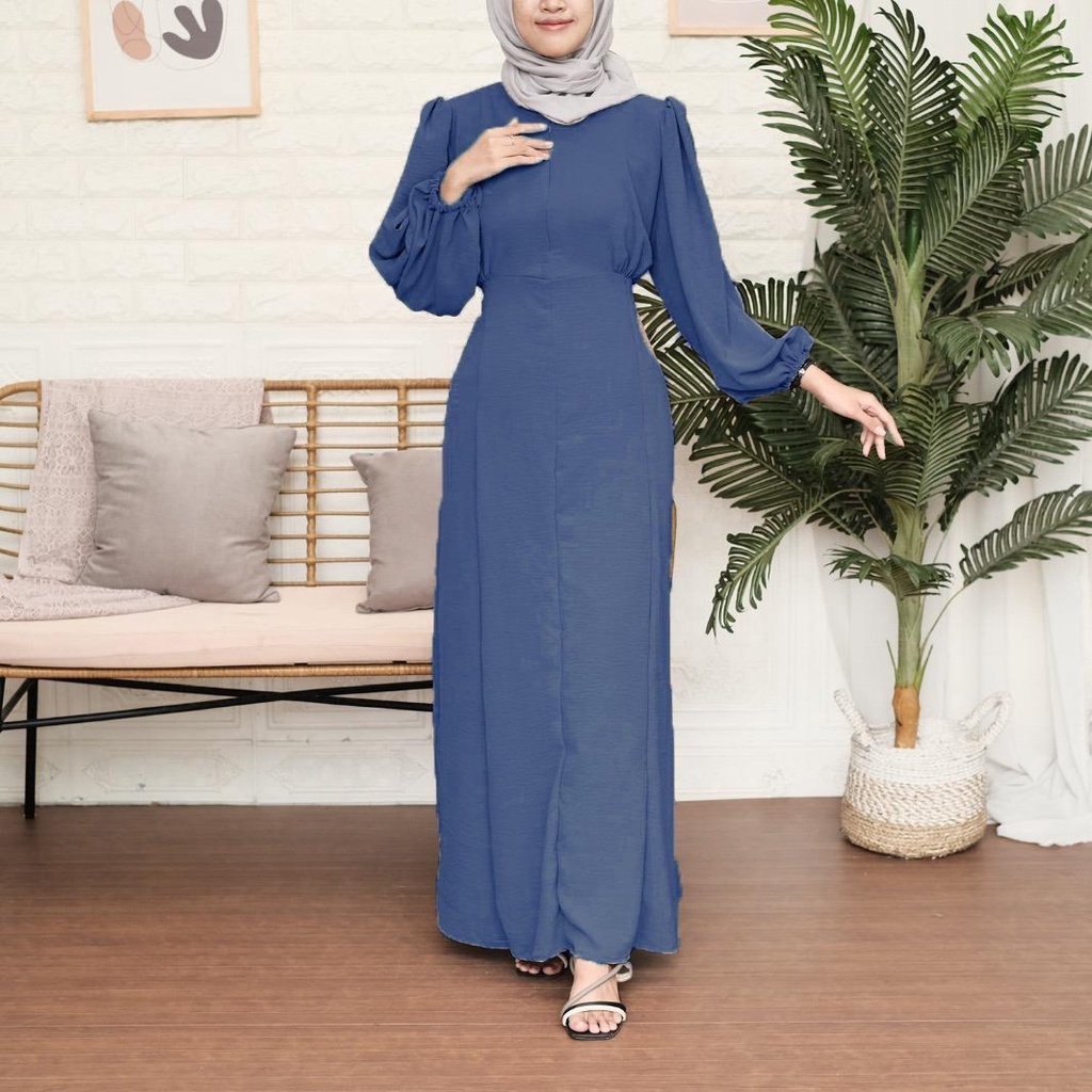 BEFAST - ZNF DRESS TIKA / RONA DRESS GAMIS / LongDress Wanita Polos Formal / Fashion Remaja ABG Kekinian / OOTD Wanita Kondangan/Pesta Hijab Style / Dress Lengan Panjang Casual Wanita / Pakaian Remaja ABG Terlaris