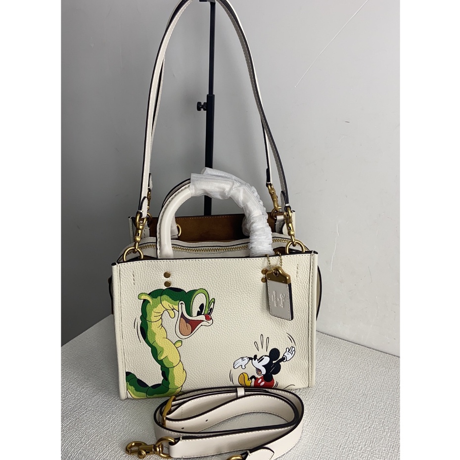 Disney x Coach Rogue 25 In Regenerative Leather with Mickeey