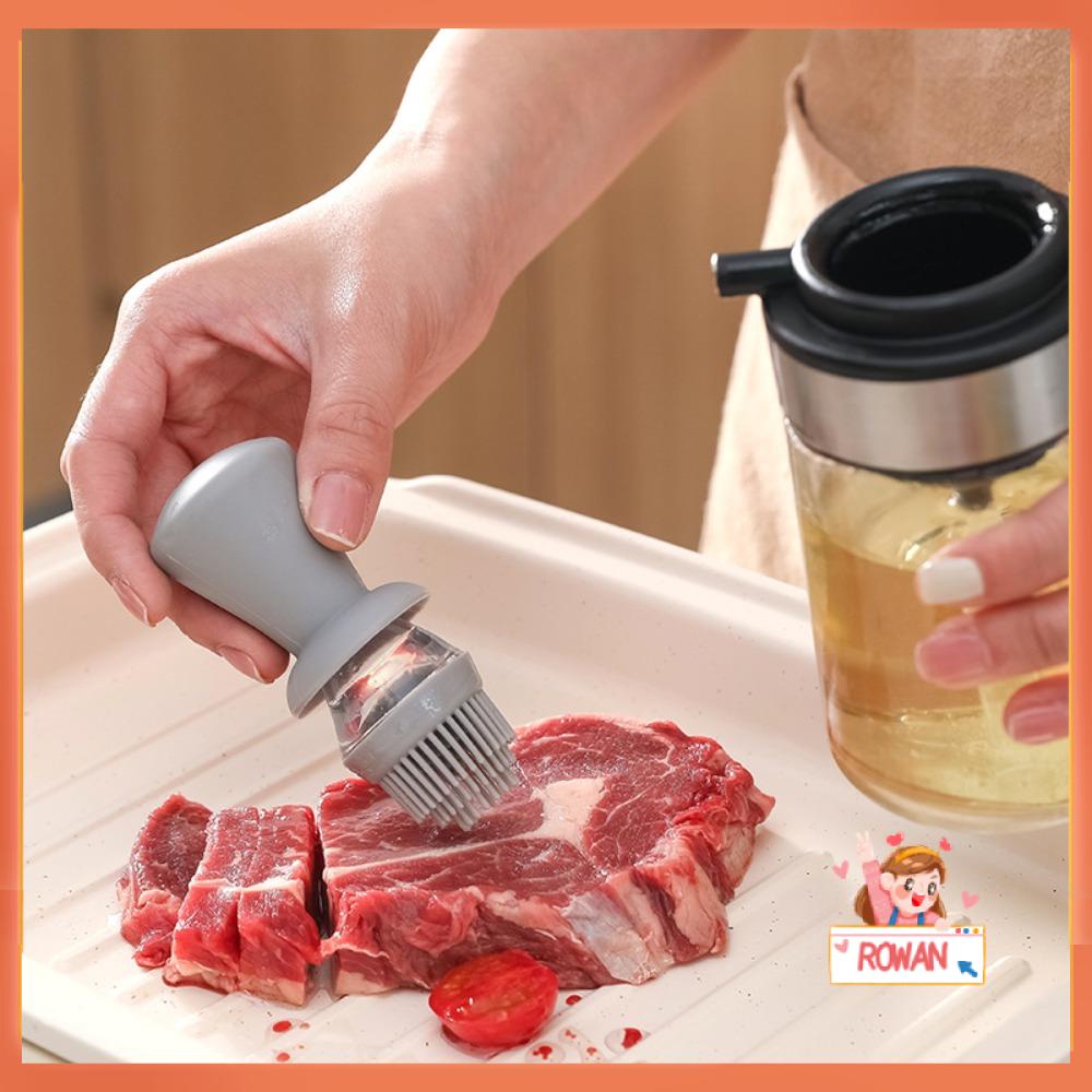 R-FLOWER Botol Minyak Untuk Aksesoris Dapur Kitchen Dengan Kuas Silikon Alat BBQ