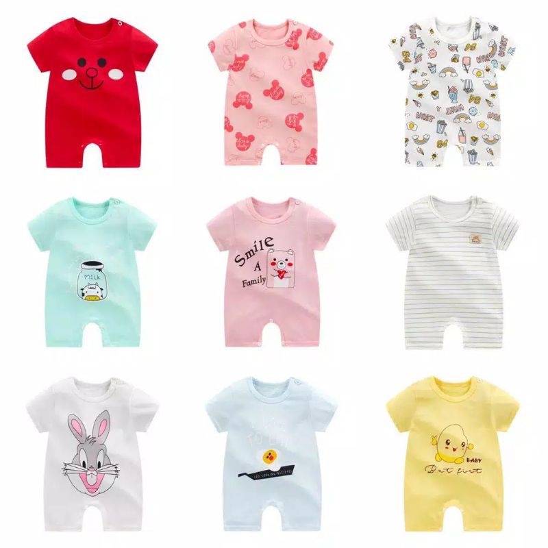 Romper Fashion Bayi / Baju Kodok Bayi Bahan Catton Combed 30s 99 Makassar