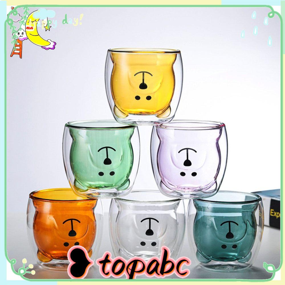 TOP Cartoon Double Glass 250ML Gelas Minum Jus Susu