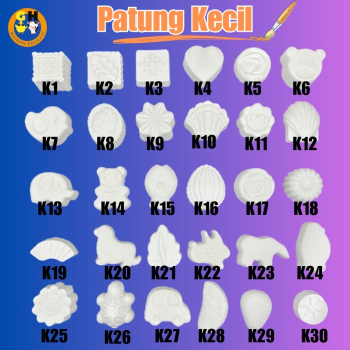 

Mainan Edukasi Melukis Patung Lukis KECIL Gipsum Gypsum Cat Warna - Patung Kecil