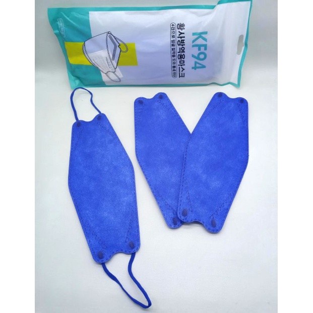 KF94 Face Mask Masker Wajah Perlindungan Terhadap Virus dan Bakteri Warna Biru BCA isi 10 PCS