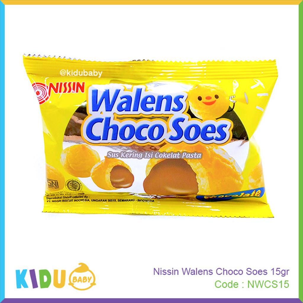 Nissin Walens Choco Soes 15gr Biskuit Cemilan / Kidu Baby