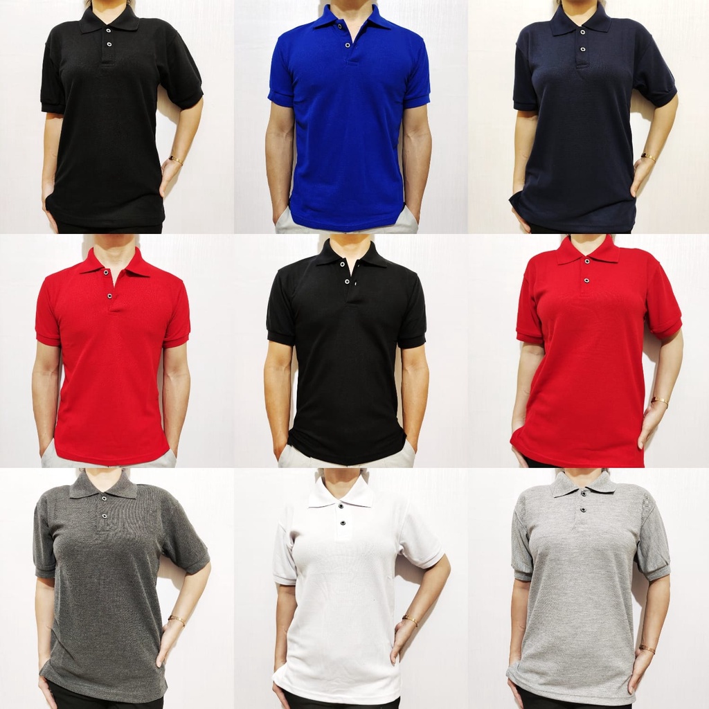 TERBARU Kaos Polo Shirt Kerah Lakos Polos Pria Wanita Lengan Pendek BO M L XL XXL Kaos polos - Polo 