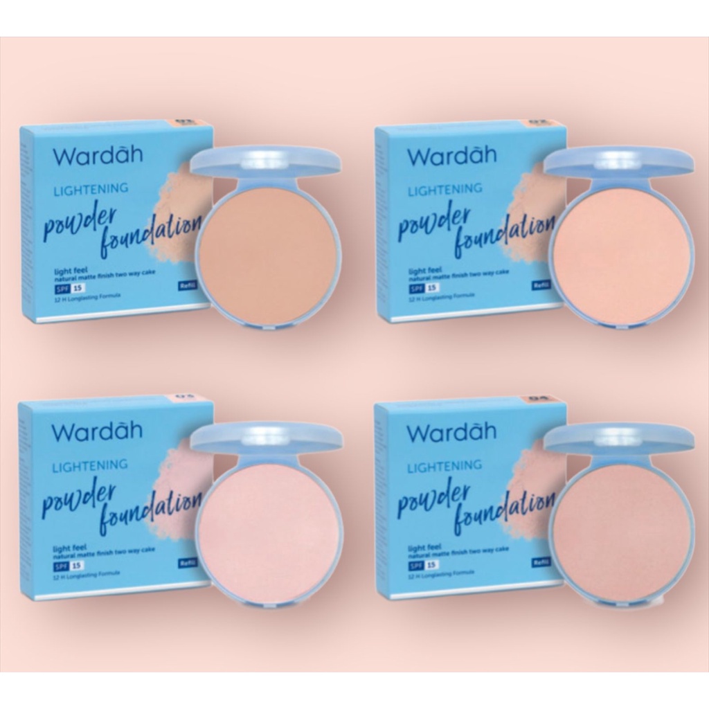{ BB } (COD) PROMO TERMURAH Wardah Refill Lightening Powder Foundation Light Feel - Bedak Yang Mencerahkan Dengan Hasil Natural / GROSIR TERMURAH