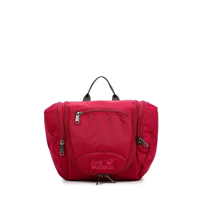 tas toiletries gantung Jack Wolfskin Caddie Wash Bag merah Original