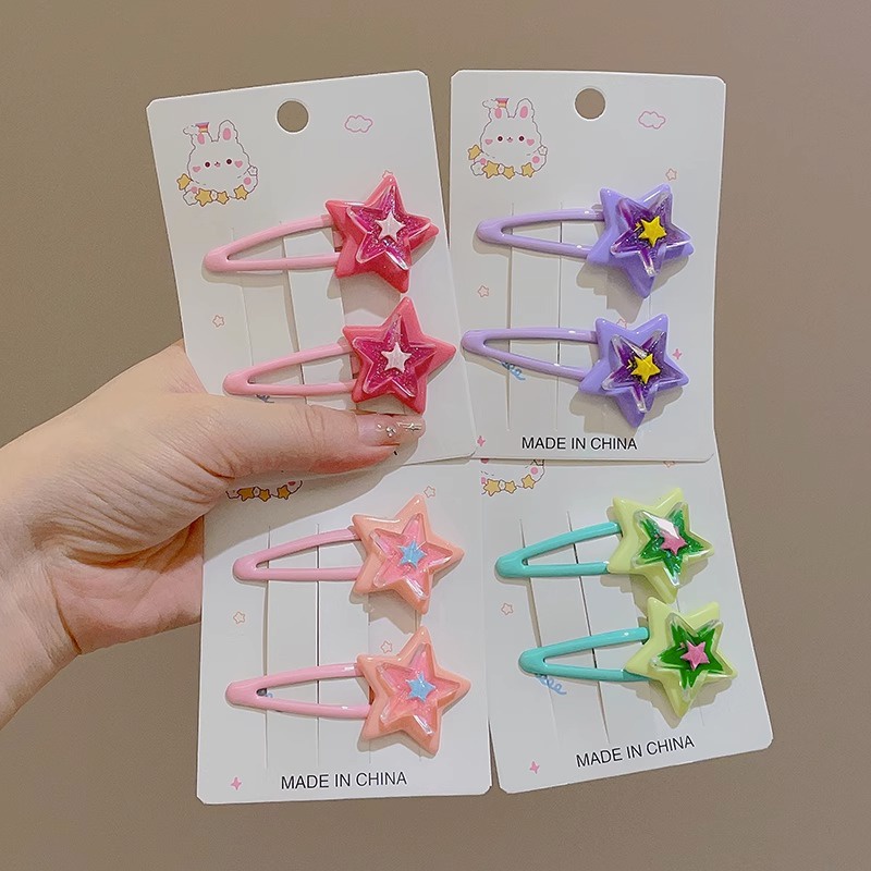 Baru Bintang Berujung Lima Jepit Rambut Hiasan Kepala Sisi Belakang Kepala Rambut Patah Poni Klip Anak Lucu Bb Hair Clip Aksesoris Rambut